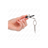 KINK - O RING NIPPLE CLAMP AND LITTLE CHAIN SILVER 6 CM - KINK NIPPLE…