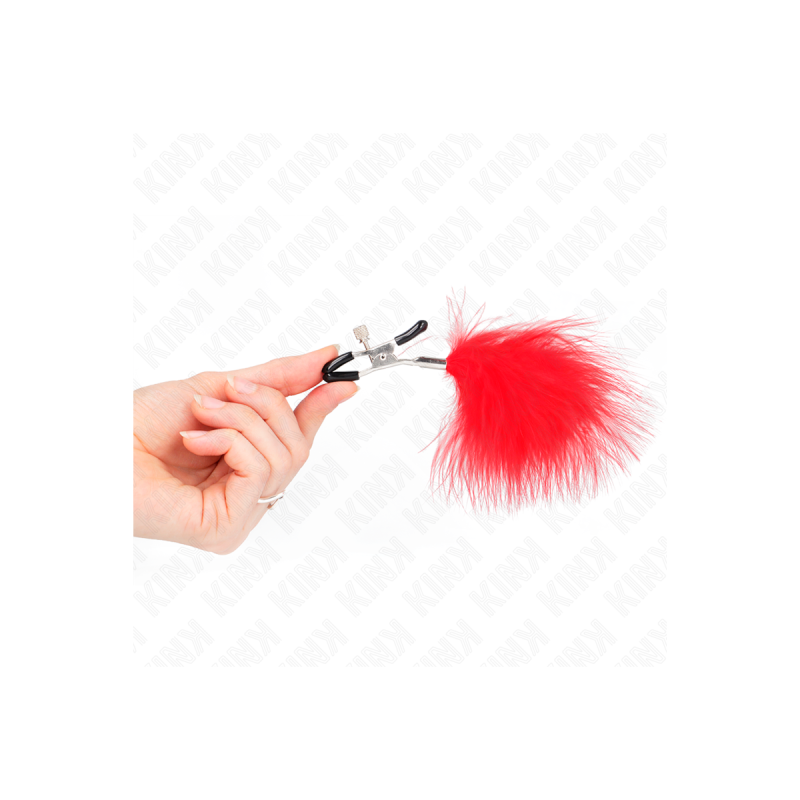 KINK - PINZA PER CAPEzzoli PIUMA ROSSO 7 CM - KINK NIPPLE GRIP - Mors…