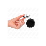 KINK - KUNSTFELLBALL-NIPPELKLAMMER SCHWARZ 6 CM - KINK NIPPLE GRIP -…
