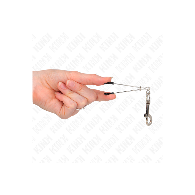 KINK - PINZA PER CAPEzzoli A GANCIO SOTTILE ARGENTO 7 CM - KINK NIPPL…