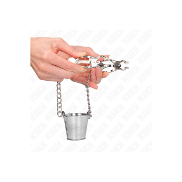 KINK - PINZE PER CAPEzzoli CON SECCHIO ARGENTO - KINK NIPPLE GRIP - M…