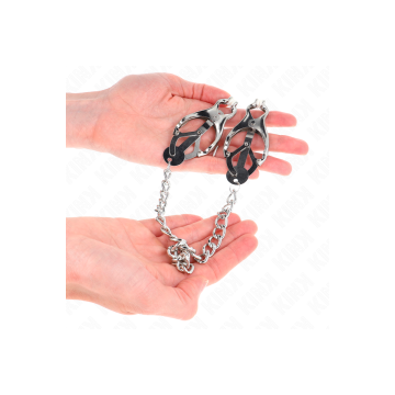 KINK - PINCES À METELLES TRÈFLE JAPONAIS AVEC CHAÎNE ARGENT 30 CM - K…