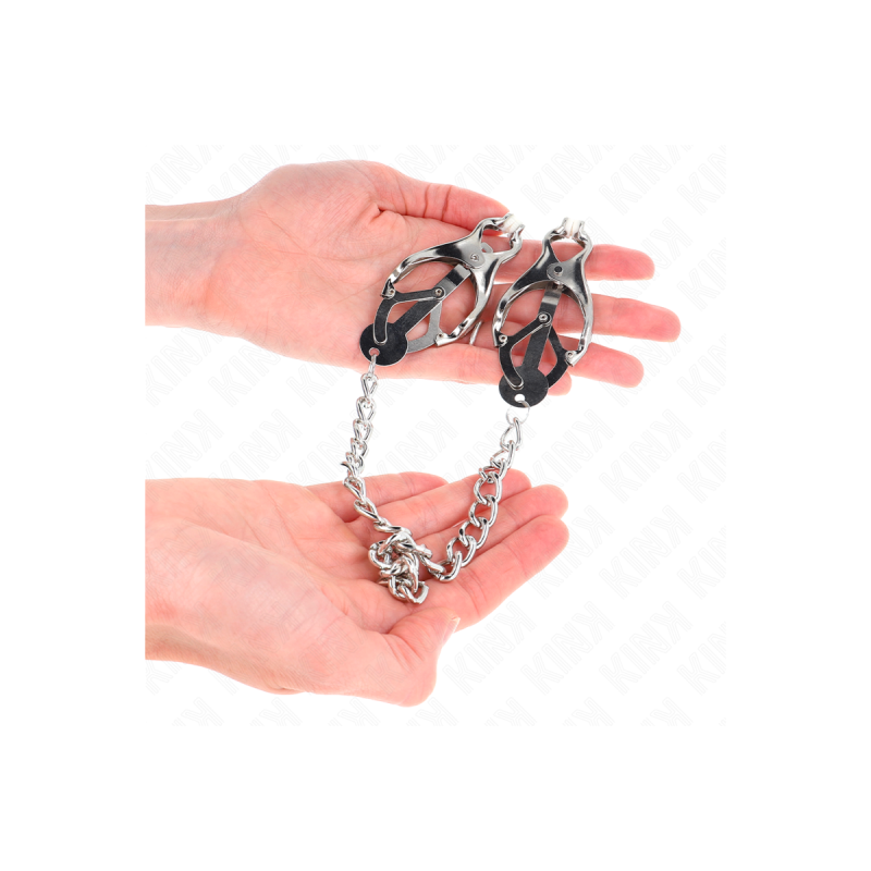 KINK - PINCES À METELLES TRÈFLE JAPONAIS AVEC CHAÎNE ARGENT 30 CM - K…