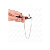 KINK - MORSETTI PER CAPEZZOLI A CATENA PIATTA ARGENTO 30 CM - KINK NI…