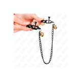 KINK - PINCES À METON CHAÎNE PLATE ET CLOCHE ARGENT 30 CM - KINK NIPP…