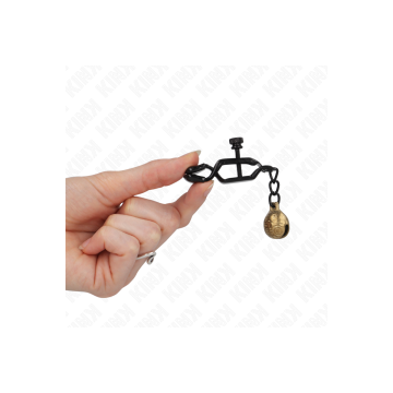 KINK - BELL JAW STYLE NIPPLE CLAMPS BLACK 7 CM - KINK NIPPLE GRIP - S…