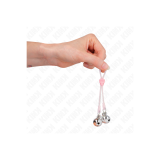 KINK - LUMINOUS SKULL NIPPLE CLAMPS WITH RING BELLS ADJUSTABLE PINK /…