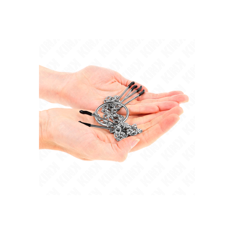 KINK - DREIFACH NIPPEL- UND KLITZISKLEMMEN MIT KETTE MODELL 1 - KINK…