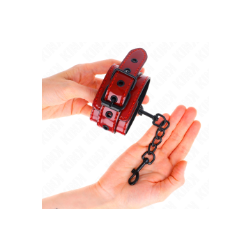 KINK - DUNKELROTE HANDGELENKMANSCHETTEN 23 X 5 CM - KINK WRIST RESTRA…