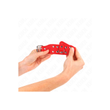KINK - BRACCIALI CON DOPPIA LINEA DI BORCHIE REGOLABILI ROSSO - KINK…