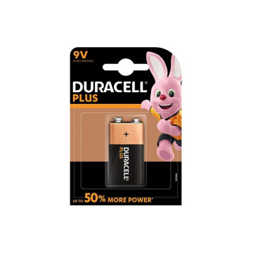 DURACELL - PLUS POWER BATTERY 9V LR61 1UNIT - Batteries