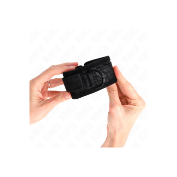 KINK - POLSI RICOPERTI DI PIZZO SCURO IN NEOPRENE REGOLABILE NERO 20-…