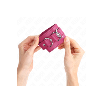 KINK - 3 D-RING HANDGELENKFESSELN VERSTELLBAR ROSA 17,5-25 CM X 6 CM…