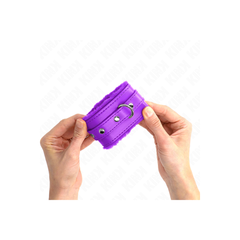 KINK - POGGIPOLSI PREMIUM IMBOTTITI IN PELLICCIA VIOLA CON CINTURA VI…
