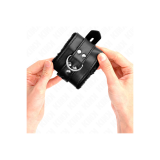 KINK - FUR LINED WRIST RESTRAINTS WITH SQUARE HOLES BLACK AND BLACK B…