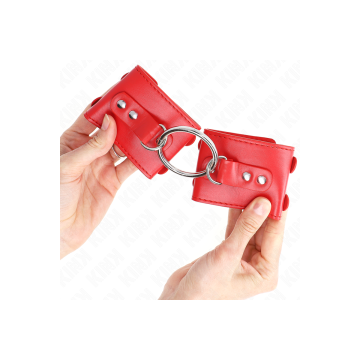 KINK - APPUI-POIGNETS FIXES AVEC ANNEAU ET CLOUS RÉGLABLES ROUGE 17-2…