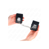 KINK - FIXED WRIST RESTRAINTS WITH CHAIN 30 CM AND PADLOCK CLOSURE BL…
