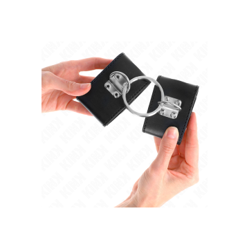 KINK - POLSO FISSO CON CHIUSURA AD ANELLO E LUCCHETTO NERO REGOLABILE…