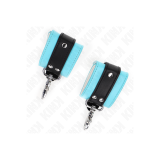 KINK - PREMIUM LOCKABLE WRIST RESTRAINTS BLACK / BLUE ADJUSTABLE 21-2…