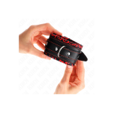 KINK - FUR LINED WRIST RESTRAINTS RED / BLACK ADJUSTABLE 17-29 CM X 6…