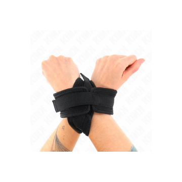 KINK - CROSS CUFFS BLACK 34 X 5.5 CM - KINK WRIST RESTRAINT - Fixing…