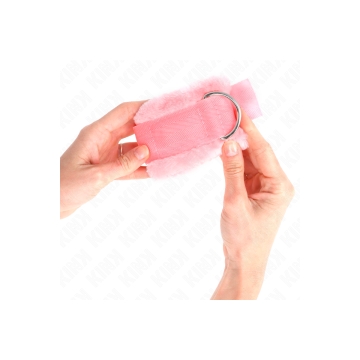 KINK - APPUI-POIGNETS DOUBLÉS DE FOURRURE ROSE RÉGLABLE 17-31 CM X 7…