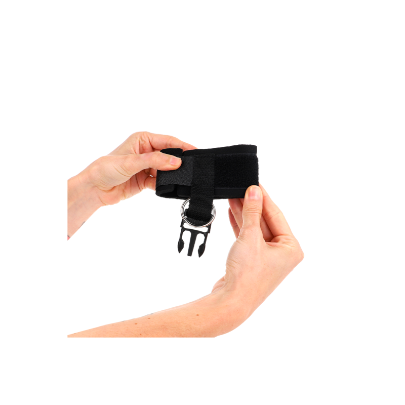 KINK - NEOPRENE HOOK&LOOP FASTENER WRIST RESTRAINTS BLACK ADJUSTABLE…