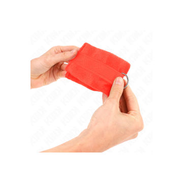 KINK - POLSINI IN PELLICCIA PER PRINCIPIANTI ROSSO 30 X 7 CM - KINK W…