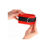 KINK - MANCHETTES DÉBUTANT EN FOURRURE NOIR-ROUGE 30 X 7 CM - KINK WR…