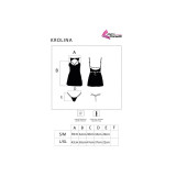 Livco Corsetti Fashion - Krolina Lc 90734 Chemise + Tanga Negro