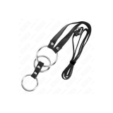 KINK - TRIPLE METAL PENIS RING 3.8 CM TO 5 CM WITH LEATHER BELT 112 C…