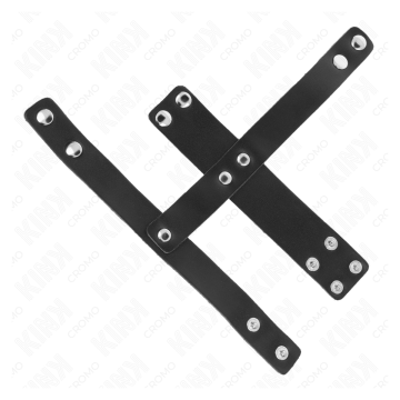 KINK - ANILLO JAULA PENE CUERO CON DIVISOR DE BOLAS AJUSTABLE