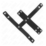 KINK - ANILLO JAULA PENE CUERO CON DIVISOR DE BOLAS AJUSTABLE