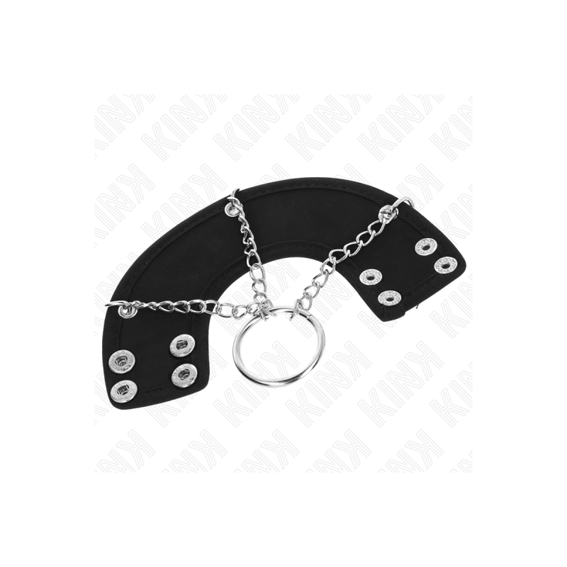 KINK - ANNEAU PÉNIS CHAÎNE 4 CM 7 CM MÉTAL AVEC CEINTURE EN CUIR - KI…