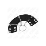 KINK - PENISRING 4 CM KETTE 7 CM METALL MIT LEDERGURTE - KINK RING PO…