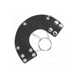 KINK - ANELLO PER PENE CATENA 4 CM METALLO 7 CM CON CINTURA IN PELLE…