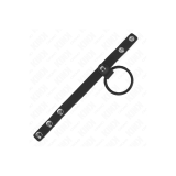 KINK - SILICONE PENIS RING 3.8 CM AND LEATHER BALL DIVIDER 22 X 1.5 C…