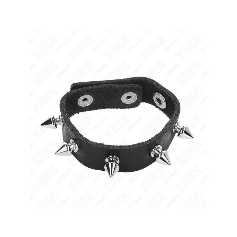 KINK - ANNEAU PÉNIS EN CUIR AVEC POINTES 21,5 X 1,6 CM - KINK RING PO…