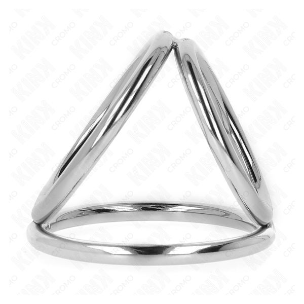 KINK - ANILLO PENE TRIPLE METAL CROMADO 3.2 CM A 4.5 CM