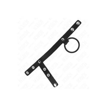 KINK - PENISRING AUS SILIKON 3,8 CM MIT HOHEM TEILER UND LEDERBAND 22…