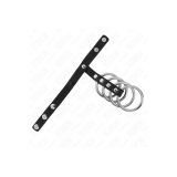 KINK - 4 ANELLI PER PENE IN METALLO DA 3,8 CM COLLEGATI CON CINTURINO…