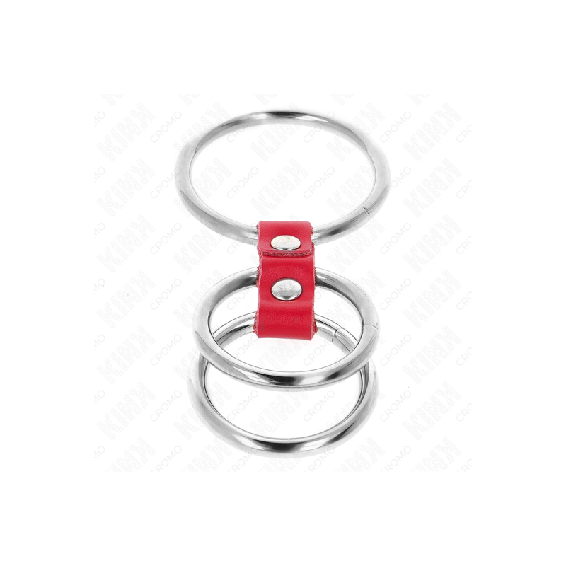KINK - ANELLO PER PENE IN TRIPLO METALLO DA 3,7 CM A 5 CM COLLEGATO C…