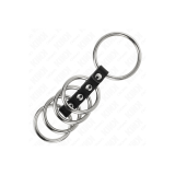 KINK - 5 PENIS RINGS 3.7 CM TO 5 CM METAL CONNECTED BY LEATHER - KINK…