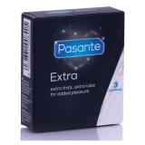 PASANTE - EXTRA EXTRA DICKE KONDOMEN MIT ZUSÄTZLICHER GLEITMITTELBESCHICHTUNG 3 STÜCK