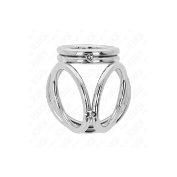 KINK - ANNEAU PÉNIS EN MÉTAL TRIPLE CHROME 3,8 CM À 5 CM MODÈLE 1 - K…