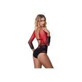 SUBBLIME - 952259 VESTITO ELASTICO A RETE MANICA LUNGA SFUMATO ROSSO…