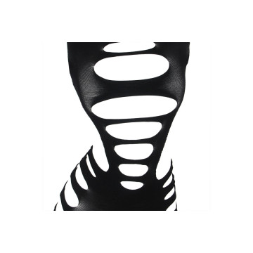 SUBBLIME - 952266 VESTITO ELASTICO A RETE MANICA LUNGA NERO TAGLIA UN…