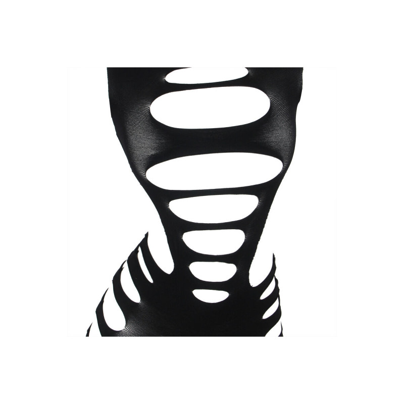 SUBBLIME - 952266 VESTITO ELASTICO A RETE MANICA LUNGA NERO TAGLIA UN…