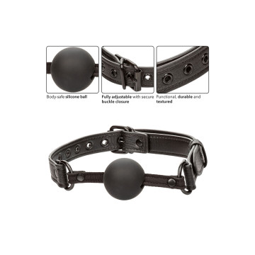 CALEXOTICS - NOCTURNAL BALL GAG SILIKON SCHWARZ - Kiefer