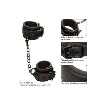 Calexotics - Nocturnal Esposas Cuero Ajustable Negro | Vybes.it